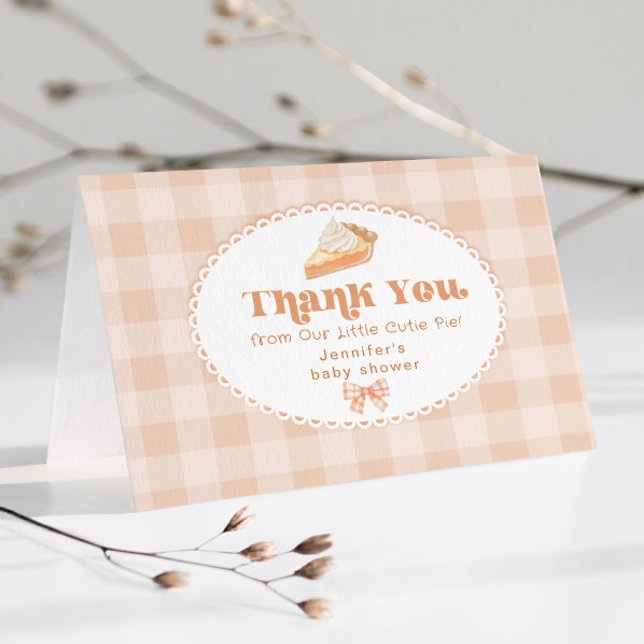Carte De Remerciements Little cutie Pie baby shower neutre genre (Créateur téléchargé)