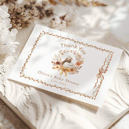 Carte De Remerciements Little Goose Fall Baby shower neutre selon le sexe