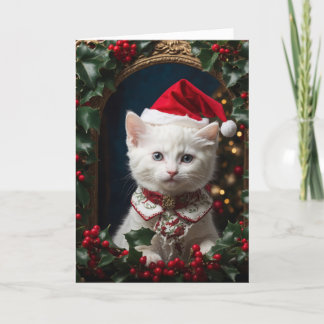 Carte De Remerciements Little Père Noël Kitty