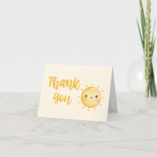 Carte De Remerciements Little Ray of Sunshine Baby shower