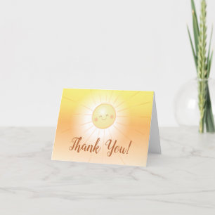 Carte De Remerciements Little Ray of Sunshine Baby shower