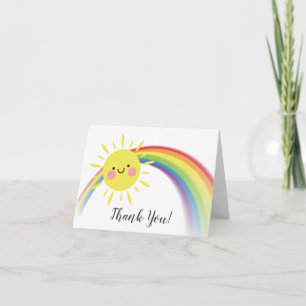 Carte De Remerciements Little Ray of Sunshine Baby Shower Thank You Note
