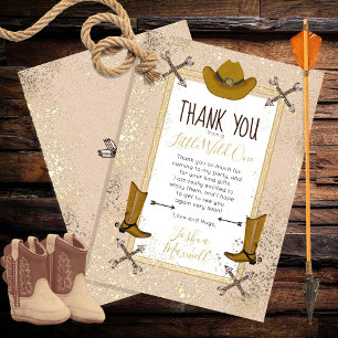 Carte De Remerciements Little Wild One Western Flèches Anniversaire