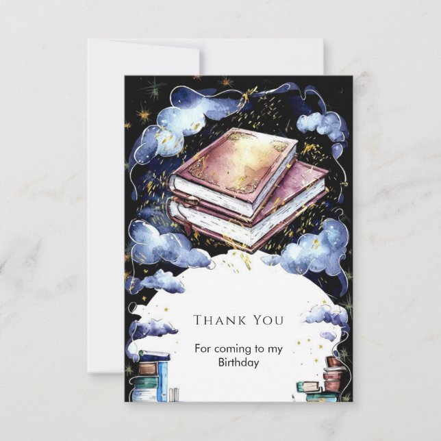 Carte De Remerciements Livre de conte de fée personnalisé pour anniversai (Devant)