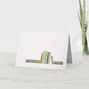 Carte de remerciements Livre-Orienté unisexe