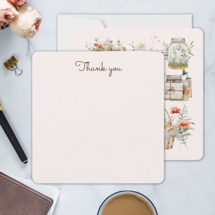 Carte De Remerciements Livres Champignons Floral Whimsical Cottagecore Ar