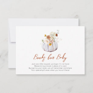 Carte De Remerciements Livres de Baby shower Citrouille d'automne pour Ba