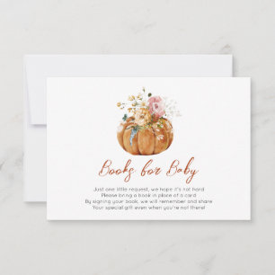 Carte De Remerciements Livres de Baby shower Citrouille d'automne pour Ba