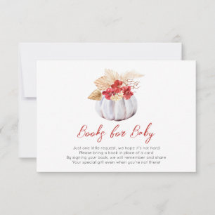 Carte De Remerciements Livres de Baby shower Citrouille d'automne pour Ba