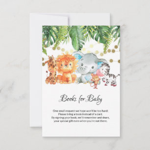 Carte De Remerciements Livres de Baby shower Jungle pour Baby Card