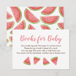 Carte De Remerciements Livres de pastèque pour Baby Insert Card pour Douc