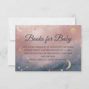 Carte De Remerciements Livres pour bébé Moderne Boho Céleste Présentati