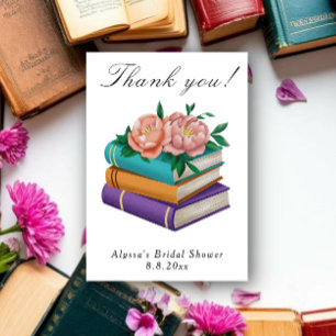Carte De Remerciements Livres Remerciements pour une fête de mariage Flor