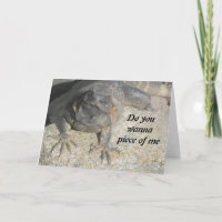 Lizard On A Rock greeting Card