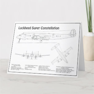 Carte De Remerciements Lockheed L-1049 Super Constellation - Plans BD