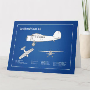 Carte De Remerciements Lockheed Vega 5B - Plans d'avion ABD