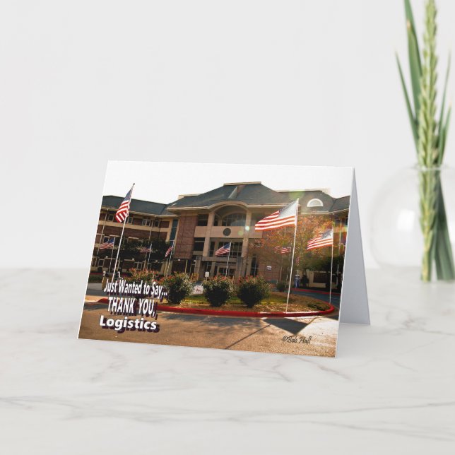 Carte de remerciements logistique (Devant)