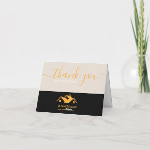 Carte De Remerciements logo d'agent immobilier promotionnel professionnel