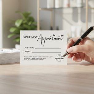 Carte De Remerciements Logo de Modern Custom Business Rendez-vous suivant