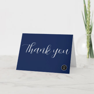 Carte De Remerciements Logo d'entreprise de société de marketing naval d'
