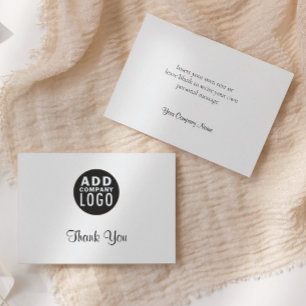 Carte De Remerciements Logo d'entreprise promotionnel minimaliste simple
