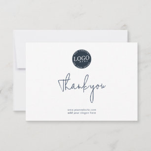 Carte De Remerciements Logo et site Web d'entreprise simples pour les cli
