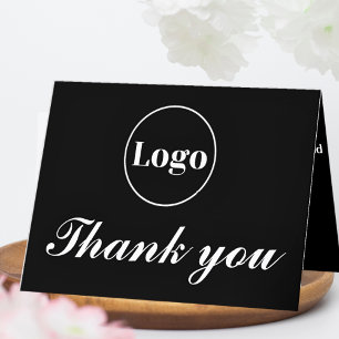 Carte De Remerciements Logo Personnalisé Moderne Entreprise Marque commer