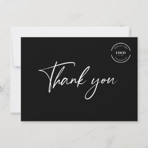 Carte De Remerciements Logo Professionnel Professionnel Moderne Personnal