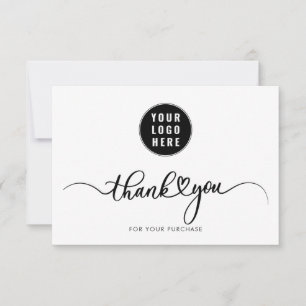 Carte De Remerciements Logo simple pour entreprise sur mesure