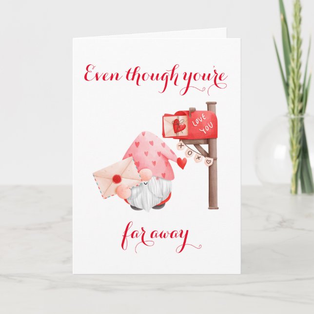 Carte De Remerciements Loin Valentine's Day Card (Devant)