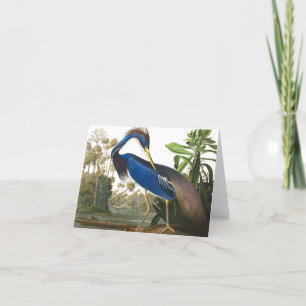 Carte De Remerciements Louisiana Heron par John James Audubon