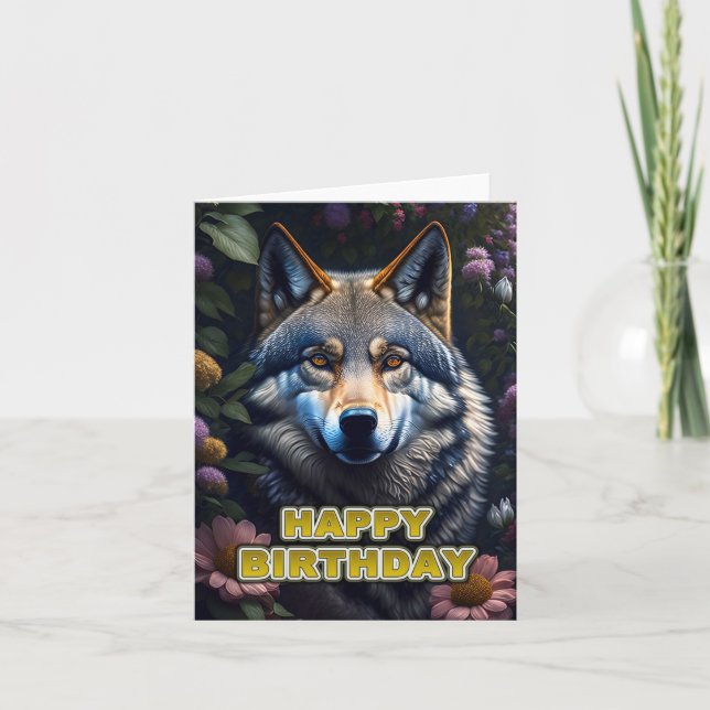 Carte De Remerciements loup (Devant)