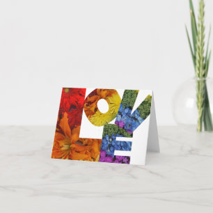 Carte De Remerciements Love Flowers Collection - Note Card