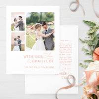 Love & Gratitude Photo Blush Peach Mariage