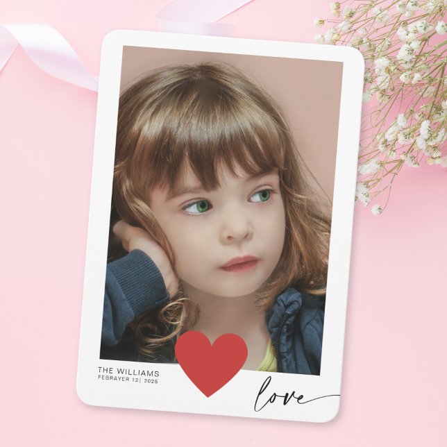 Carte De Remerciements Love Heart Classroom Photo Valentines Day Card (Créateur téléchargé)