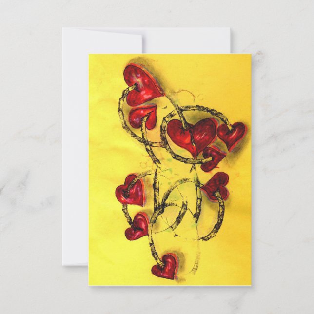 Carte De Remerciements Love hearts (Devant)