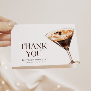 Carte De Remerciements Love is Brewing Espresso Martini Enterrement de Vi