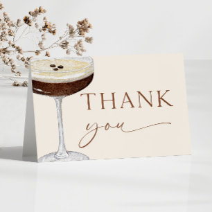 Carte De Remerciements Love Is Brewing Expresso Martini Enterrement de Vi