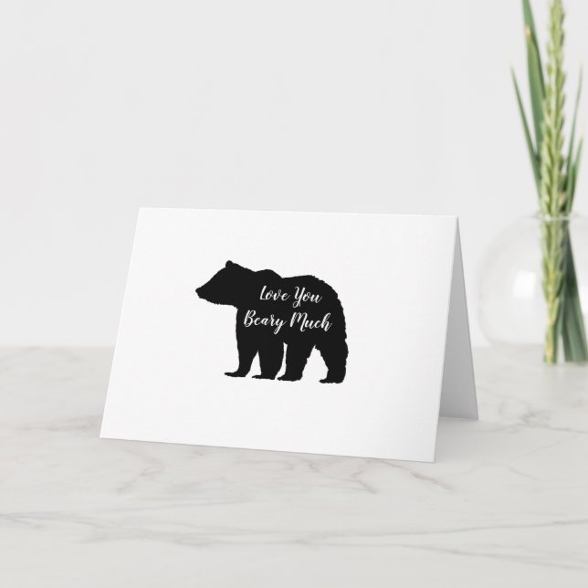 Carte De Remerciements Love You Bear Mountain (Devant)