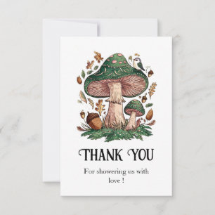 Carte De Remerciements Lovely Mystical Musroom Baby shower