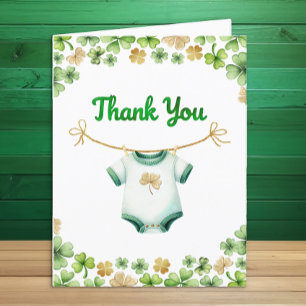 Carte De Remerciements Lucky Charm Baby shower irlandais