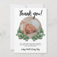 Lucky White Clovers Baby shower photo