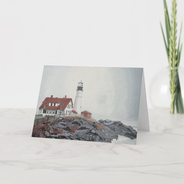 Carte De Remerciements Lumière de tête Portland dans le brouillard (Devant)