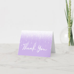 Carte De Remerciements Luminaires modernes Lavande blanc Sweet 16