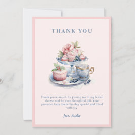 Carte De Remerciements Lundi nuptiale thé fête nuptiale douche nuptiale r