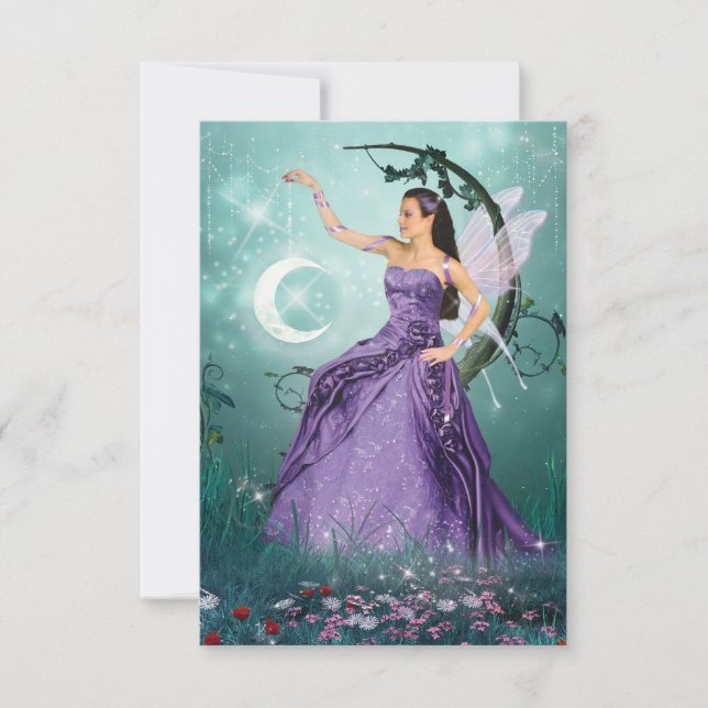 Carte De Remerciements Lune Fairy (Devant)