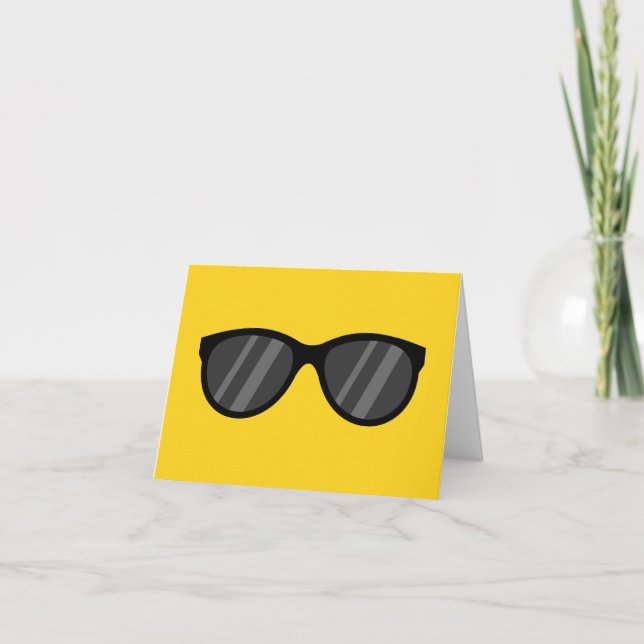 Carte De Remerciements Lunettes de soleil de dessin cool (Devant)