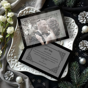 Carte De Remerciements Luxe Vintage Mariage Flourish Vellum Effet