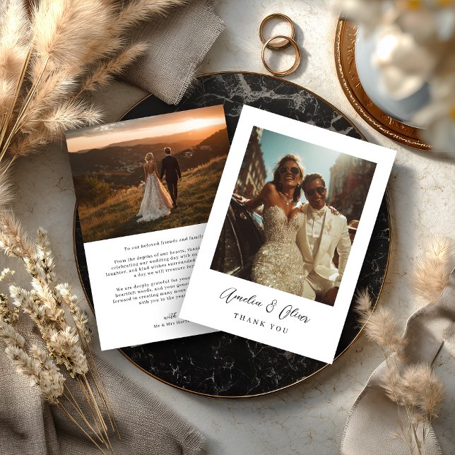 Carte De Remerciements Luxury Glam Wedding Thank You Card (Créateur téléchargé)