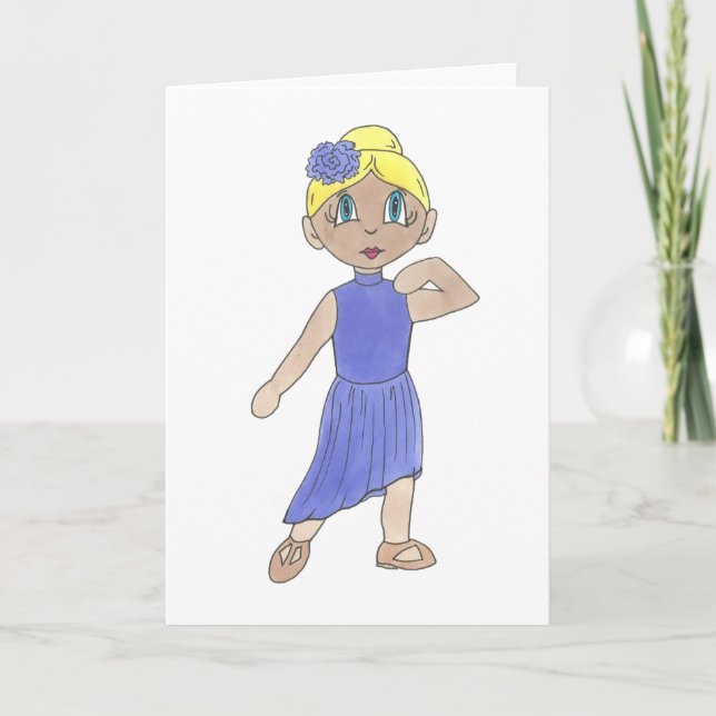 Carte De Remerciements Lyrical Dancer Moderne Enseignant Considérant (Devant)